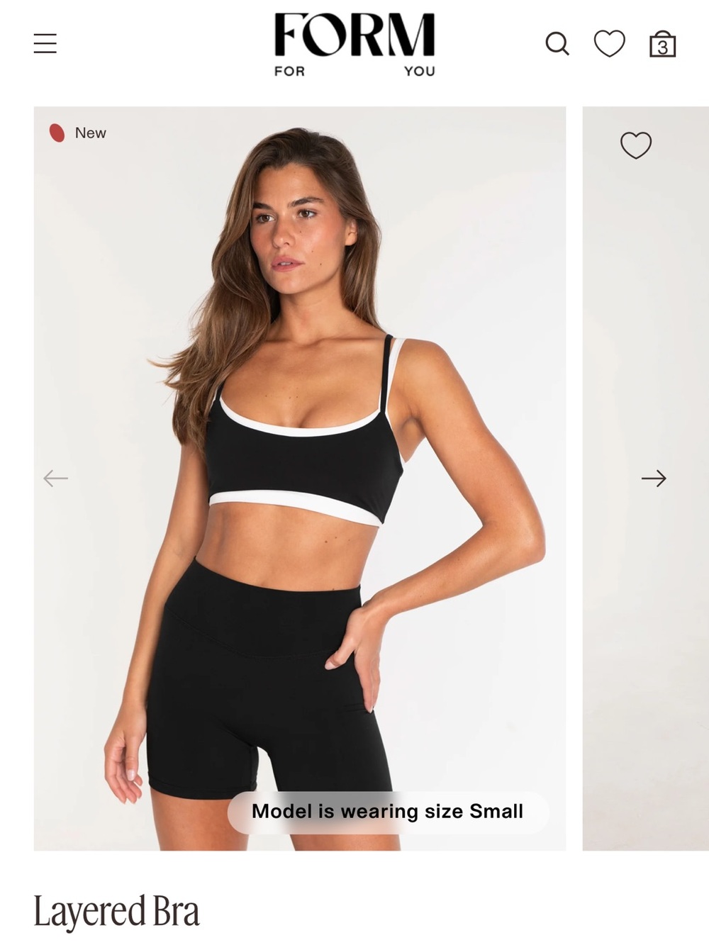 Form Black & White Sports Bralette - Women